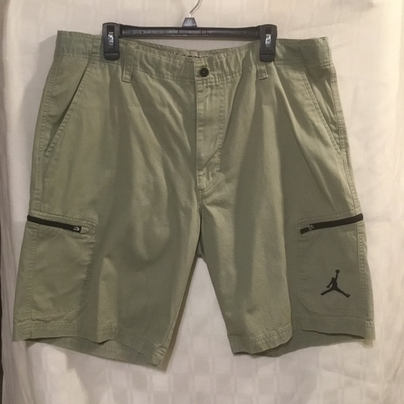 olive green jordan shorts